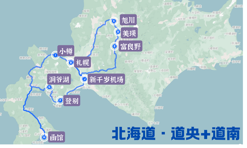 各地区路线预览图